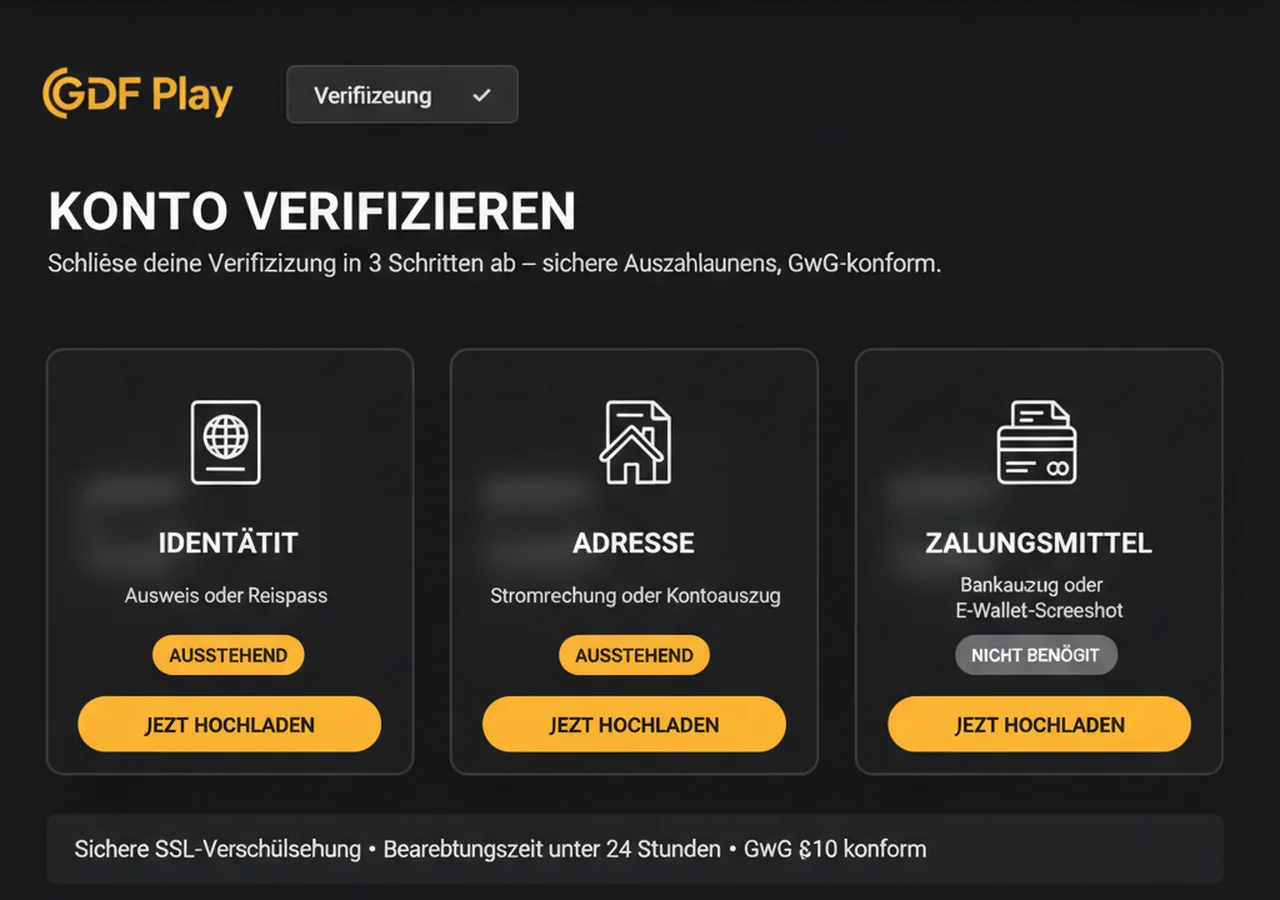Konto-Verifizierung (KYC) – GDF Play